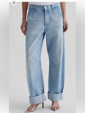 Ag Adriano Goldschmied Relaxed Light Blue Denim Jeans